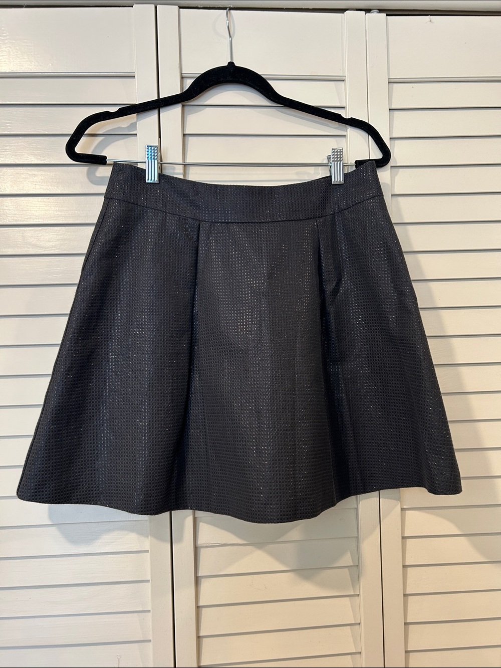 Banana Republic Shimmering Black Pleated A-Line Skirt Size 4